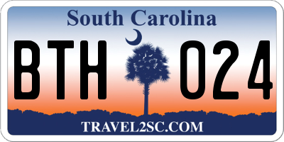 SC license plate BTH024
