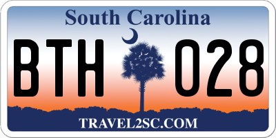 SC license plate BTH028