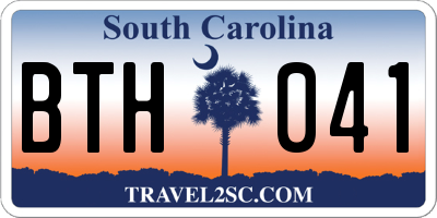 SC license plate BTH041