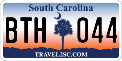 SC license plate BTH044