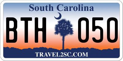SC license plate BTH050