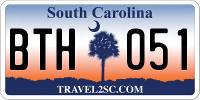 SC license plate BTH051