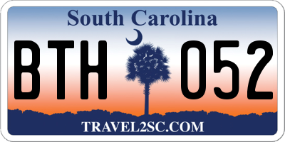 SC license plate BTH052