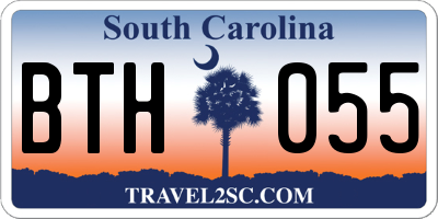 SC license plate BTH055