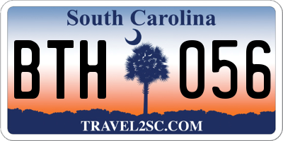 SC license plate BTH056