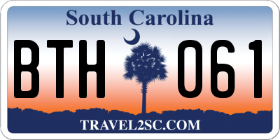 SC license plate BTH061