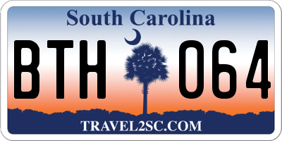 SC license plate BTH064