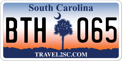 SC license plate BTH065