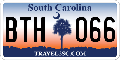 SC license plate BTH066