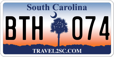 SC license plate BTH074