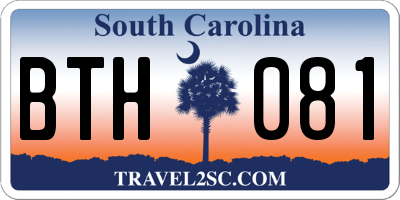 SC license plate BTH081