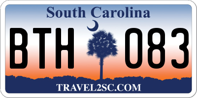 SC license plate BTH083