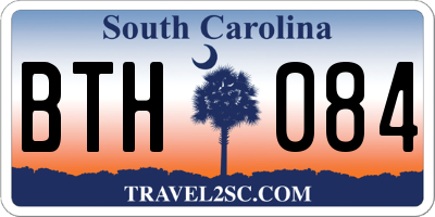 SC license plate BTH084