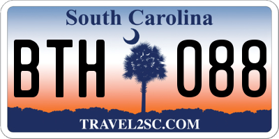 SC license plate BTH088