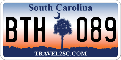 SC license plate BTH089