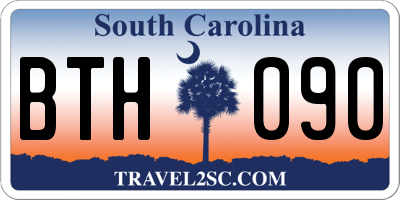 SC license plate BTH090