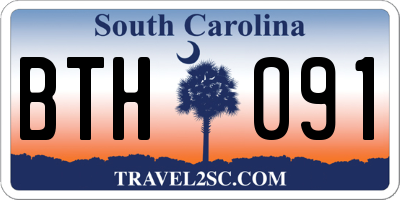 SC license plate BTH091