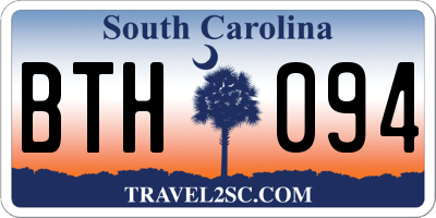 SC license plate BTH094