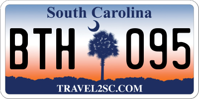 SC license plate BTH095