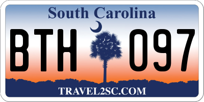 SC license plate BTH097