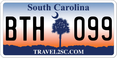 SC license plate BTH099