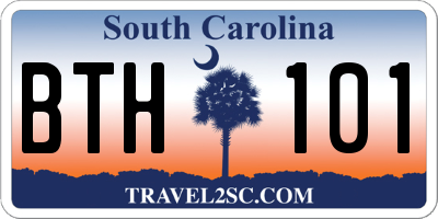 SC license plate BTH101