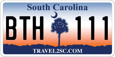 SC license plate BTH111