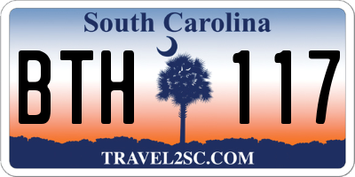 SC license plate BTH117