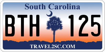 SC license plate BTH125