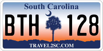 SC license plate BTH128