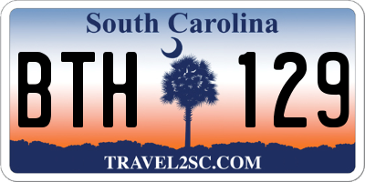 SC license plate BTH129