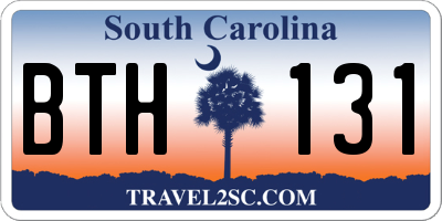 SC license plate BTH131