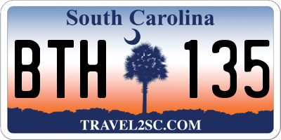 SC license plate BTH135