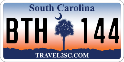 SC license plate BTH144