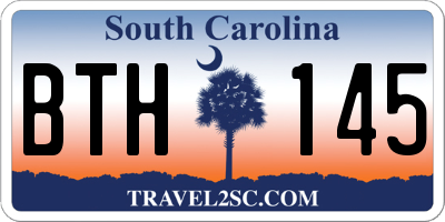 SC license plate BTH145