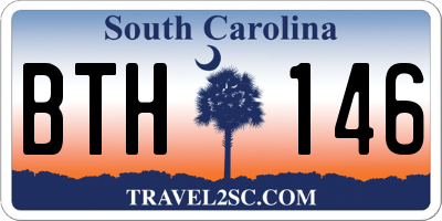 SC license plate BTH146