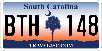 SC license plate BTH148