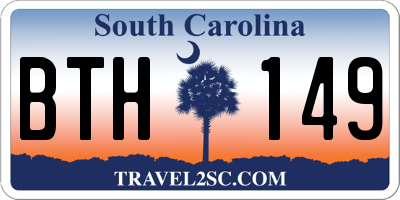 SC license plate BTH149