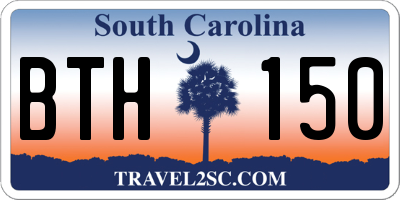 SC license plate BTH150