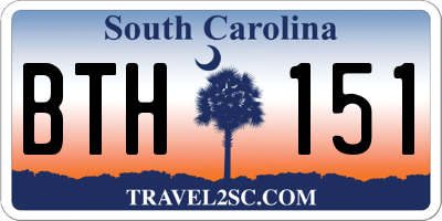 SC license plate BTH151