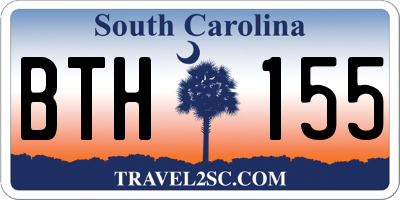SC license plate BTH155