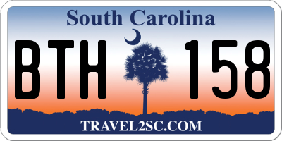 SC license plate BTH158