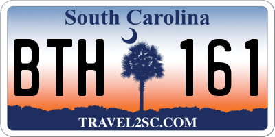 SC license plate BTH161