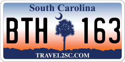 SC license plate BTH163