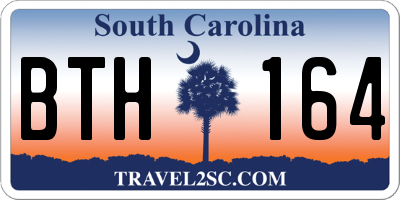 SC license plate BTH164