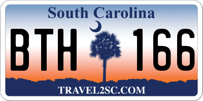 SC license plate BTH166
