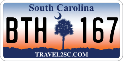 SC license plate BTH167