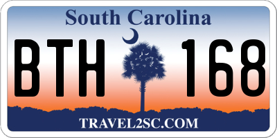 SC license plate BTH168