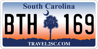 SC license plate BTH169