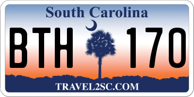 SC license plate BTH170